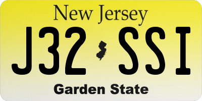 NJ license plate J32SSI