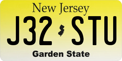 NJ license plate J32STU
