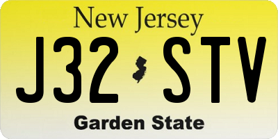 NJ license plate J32STV
