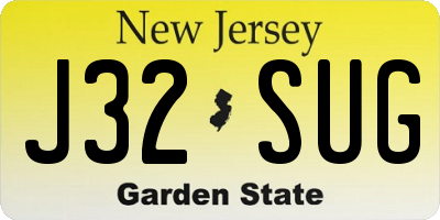 NJ license plate J32SUG