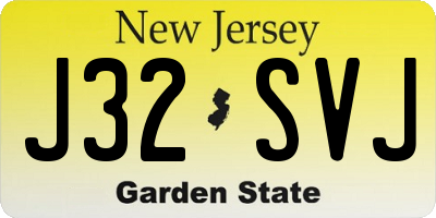 NJ license plate J32SVJ
