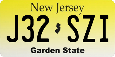 NJ license plate J32SZI