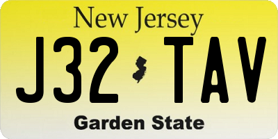 NJ license plate J32TAV