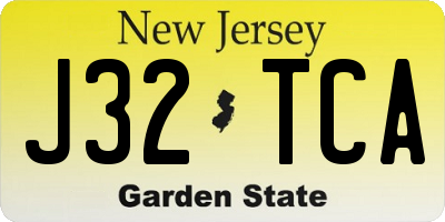 NJ license plate J32TCA