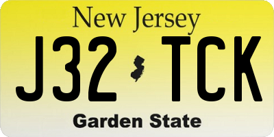 NJ license plate J32TCK
