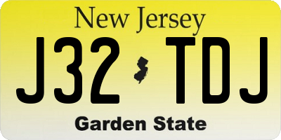 NJ license plate J32TDJ