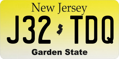 NJ license plate J32TDQ