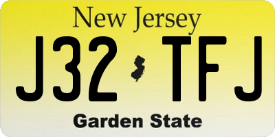 NJ license plate J32TFJ