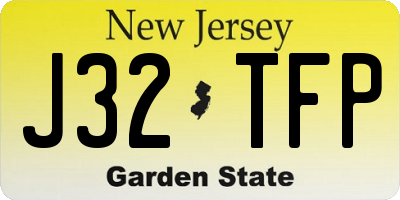 NJ license plate J32TFP