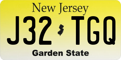NJ license plate J32TGQ