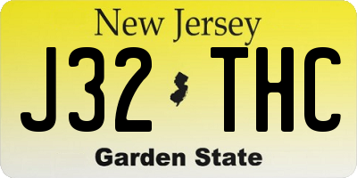 NJ license plate J32THC