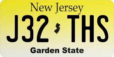 NJ license plate J32THS