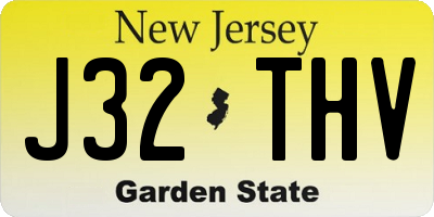 NJ license plate J32THV