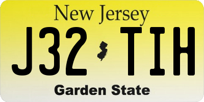 NJ license plate J32TIH