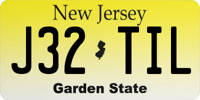NJ license plate J32TIL