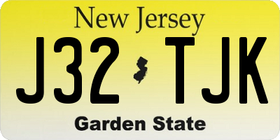 NJ license plate J32TJK
