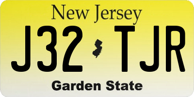 NJ license plate J32TJR