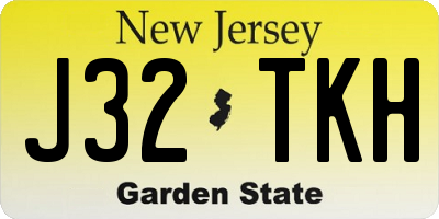 NJ license plate J32TKH