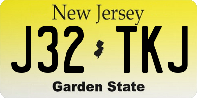 NJ license plate J32TKJ
