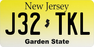 NJ license plate J32TKL