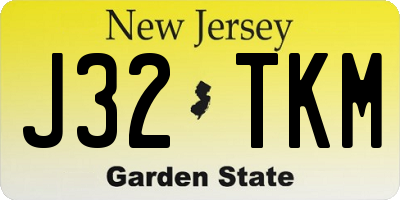 NJ license plate J32TKM