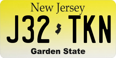 NJ license plate J32TKN