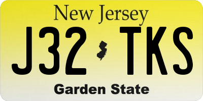 NJ license plate J32TKS