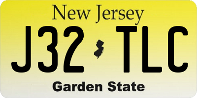 NJ license plate J32TLC