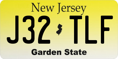 NJ license plate J32TLF