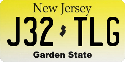 NJ license plate J32TLG