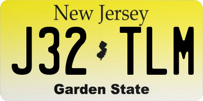 NJ license plate J32TLM