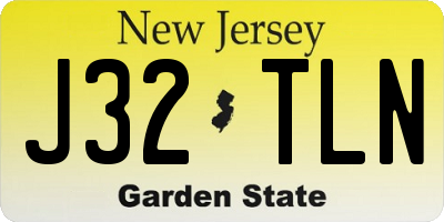 NJ license plate J32TLN
