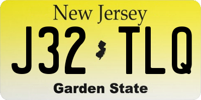 NJ license plate J32TLQ