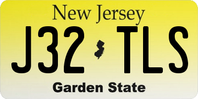 NJ license plate J32TLS