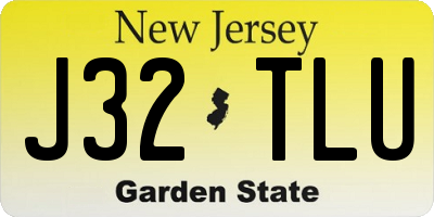 NJ license plate J32TLU
