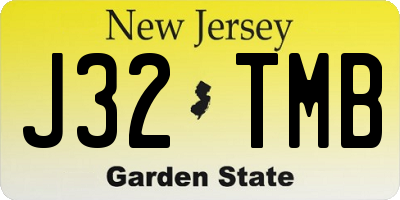 NJ license plate J32TMB