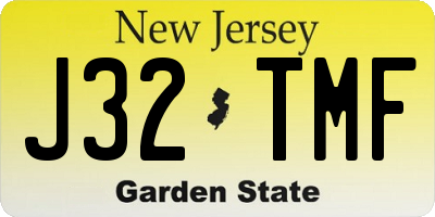 NJ license plate J32TMF