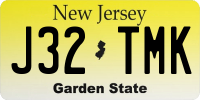 NJ license plate J32TMK