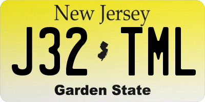 NJ license plate J32TML