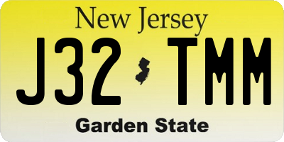NJ license plate J32TMM