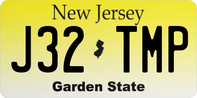 NJ license plate J32TMP