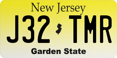 NJ license plate J32TMR
