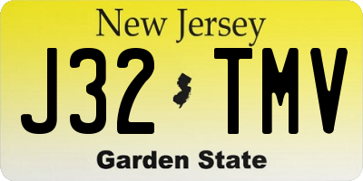 NJ license plate J32TMV