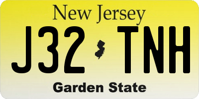 NJ license plate J32TNH