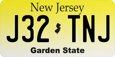 NJ license plate J32TNJ