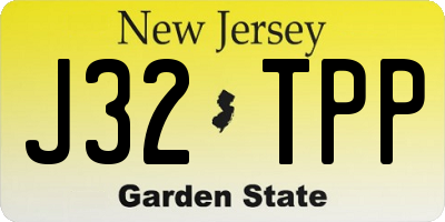 NJ license plate J32TPP