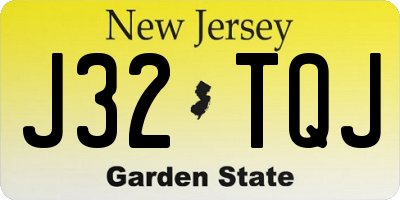 NJ license plate J32TQJ