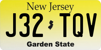 NJ license plate J32TQV