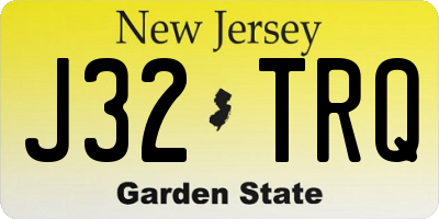 NJ license plate J32TRQ