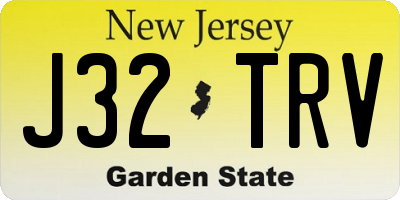 NJ license plate J32TRV